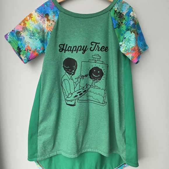 Tops - Bob Ross Happy Tree Tshirt